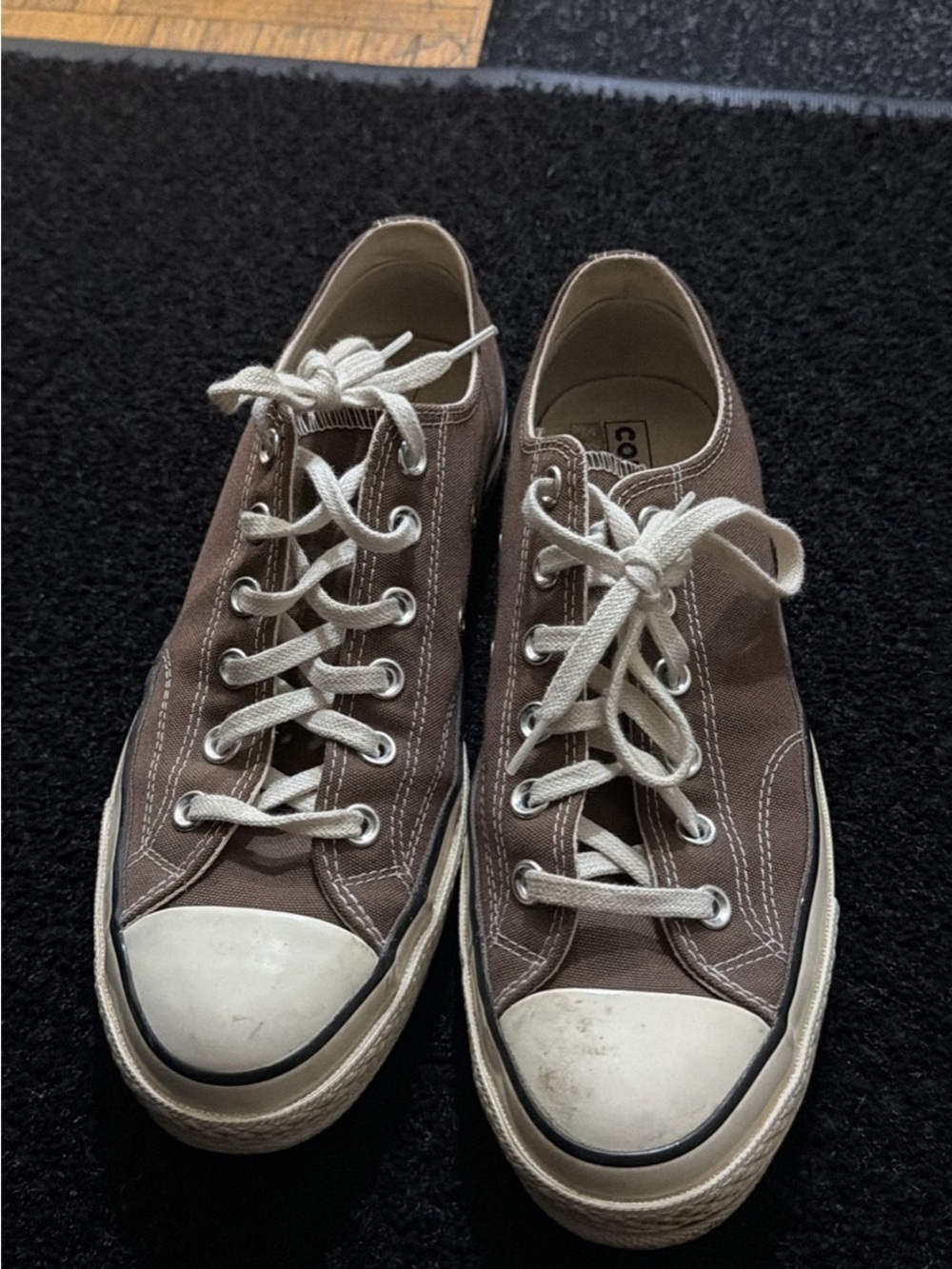 Converse Low Top Canvas Sneakers - Brown - size 9